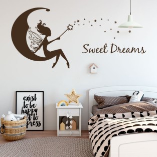 Vinilos decorativos hada en la luna sweet dreams Vinilos decorativos hada en la luna sweet dreams